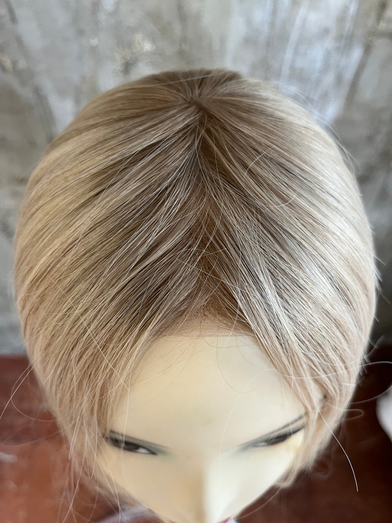 100% EUROPEAN PROCESSED HUMAN HAIR TOPPER 19" BLOND LACE FRONT