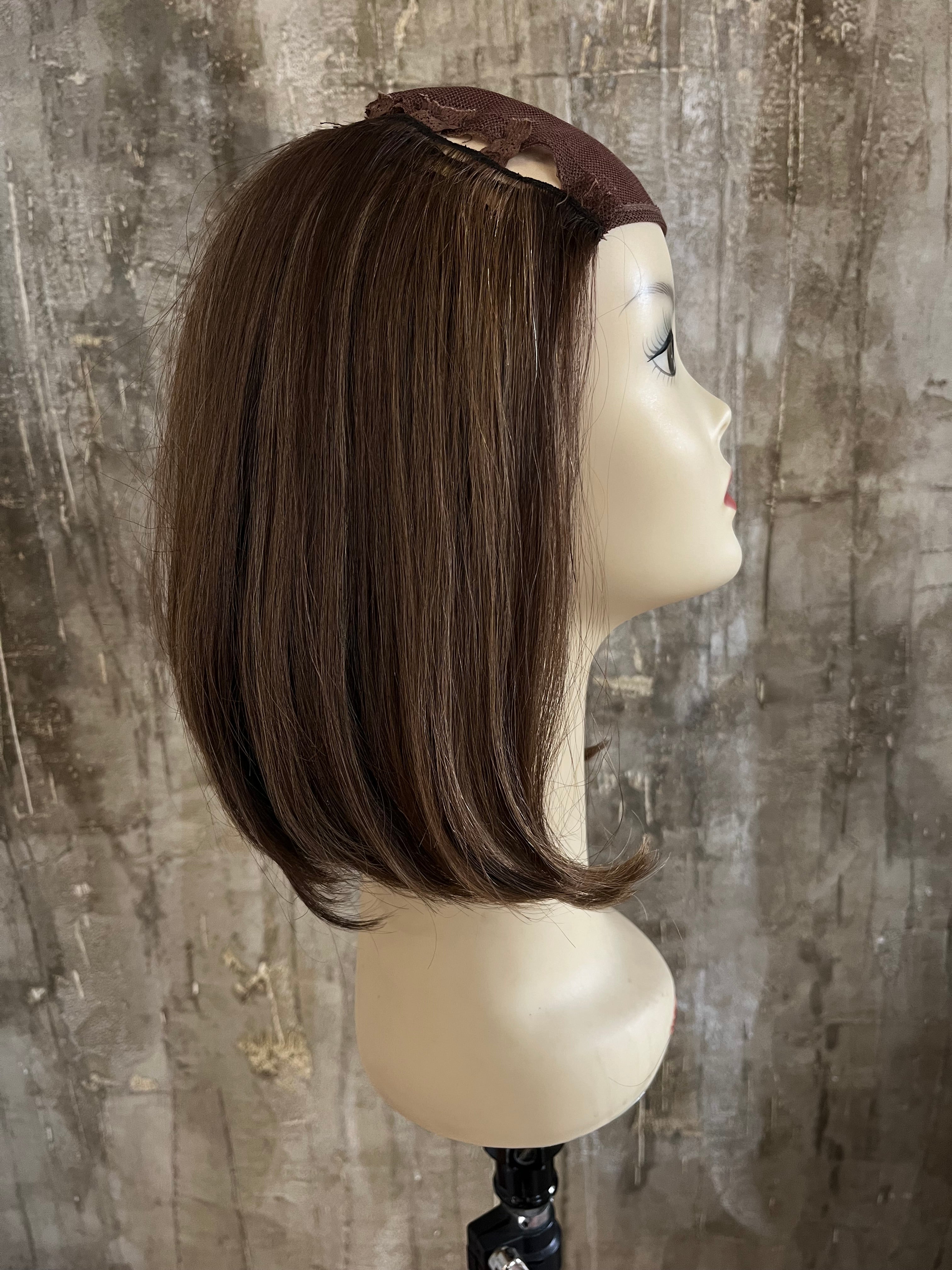 100% EUROPEAN PROCESSED HUMAN HAIR HAT FALL 18 LIGHT BROWN WITH